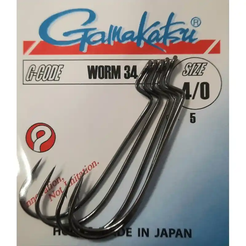 Promotion Saisonnière Hameçon Texan GAMAKATSU Worm 34