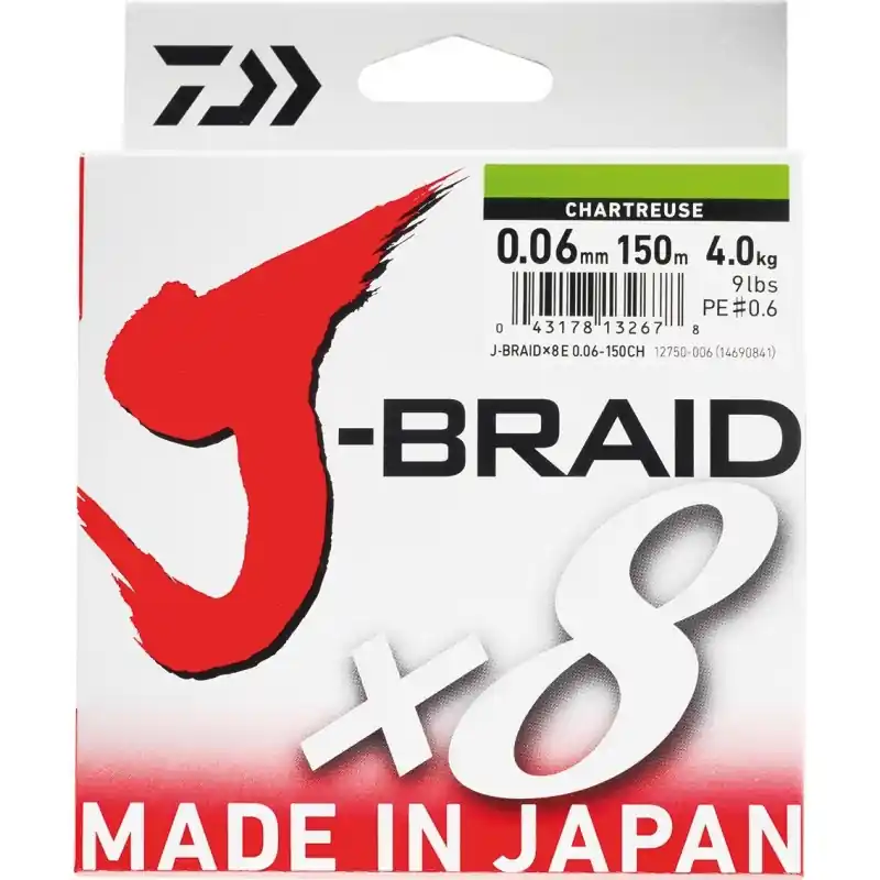 Remise Tresse DAIWA J-Braid X8 – 135m Vert Foncé