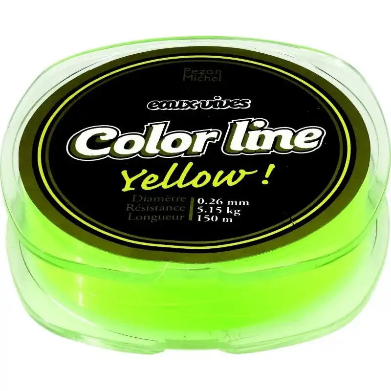 Fil Nylon PEZON ET MICHEL Eaux Vives Color Line Yellow 150m Petit Prix