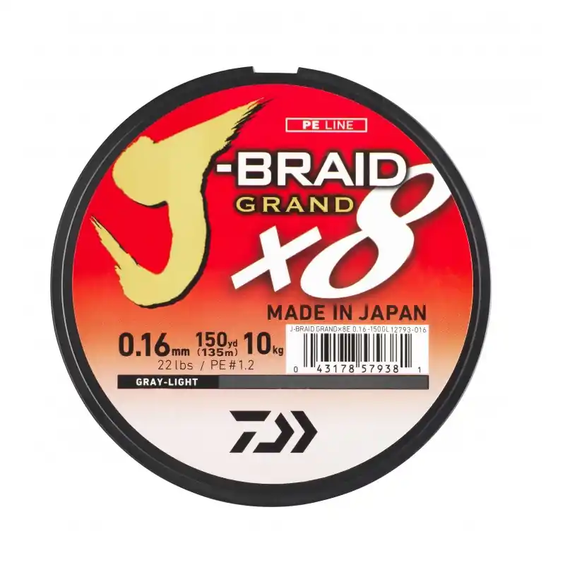 Tresse DAIWA J-Braid Grand X8 135m Grise Prix Cassé