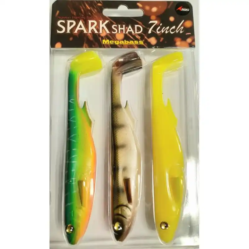 Nouvel Arrivage Leurre Souple MEGABASS Spark Shad 7&Prime; – 17,6cm