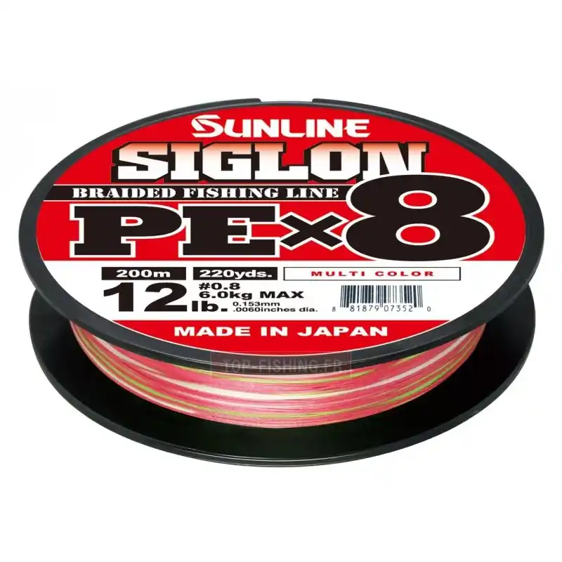Tresse SUNLINE Siglon PE ADV X8 Multicolore 150m Authentique