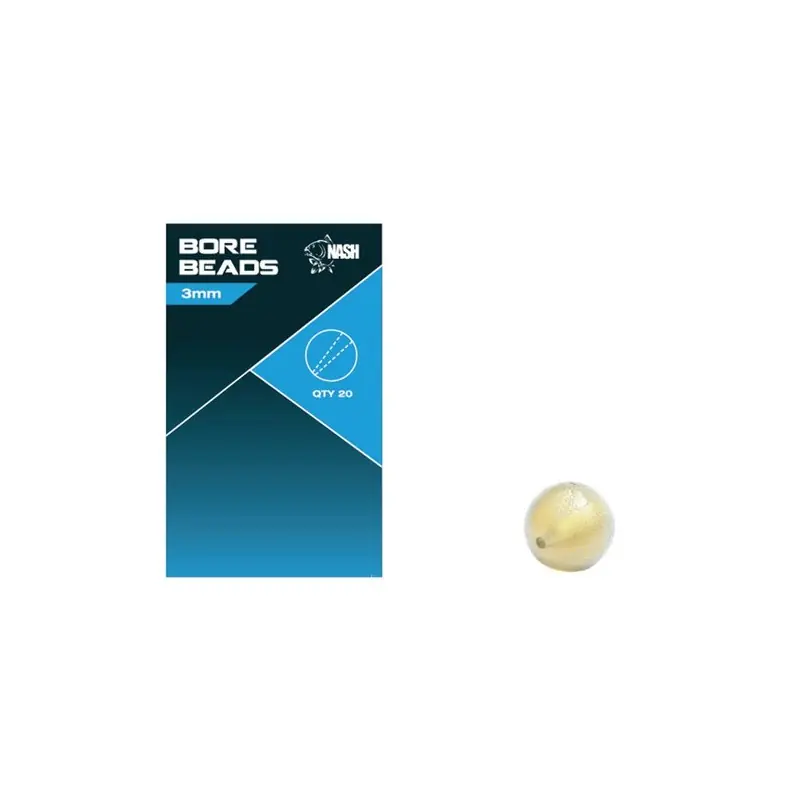 Perles NASH Bore Beads 3mm Certifié