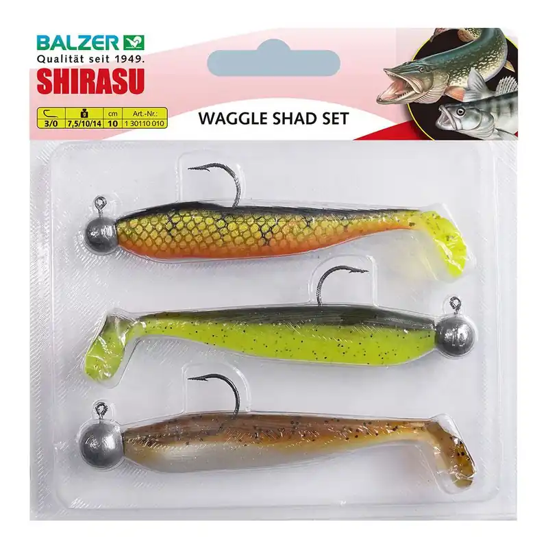 Quantité Limitée Balzer Waggle Shad Set – Gummiköder