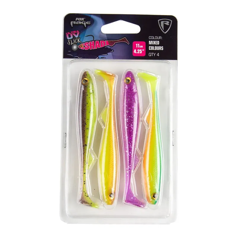 Petit Prix FOX Rage Ultra UV Slick Shad Mixed Colours – Leurre souple