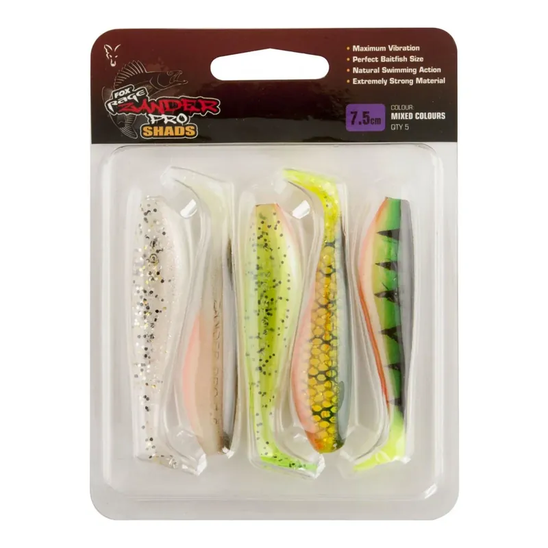 Achat Immédiat FOX Rage Zander Pro Shad Mixed Colours – Leurre souple