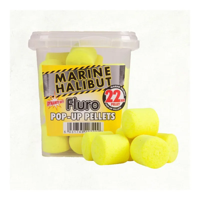 Promotion Saisonnière Dynamite Baits Yellow Marine Halibut Pop-Up Fluro Pellets - Pop Up Pellets