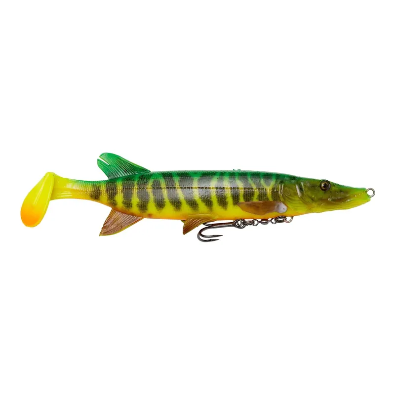 Savage Gear 4D Pike Shad Fire Tiger - Gummiköder Certifié