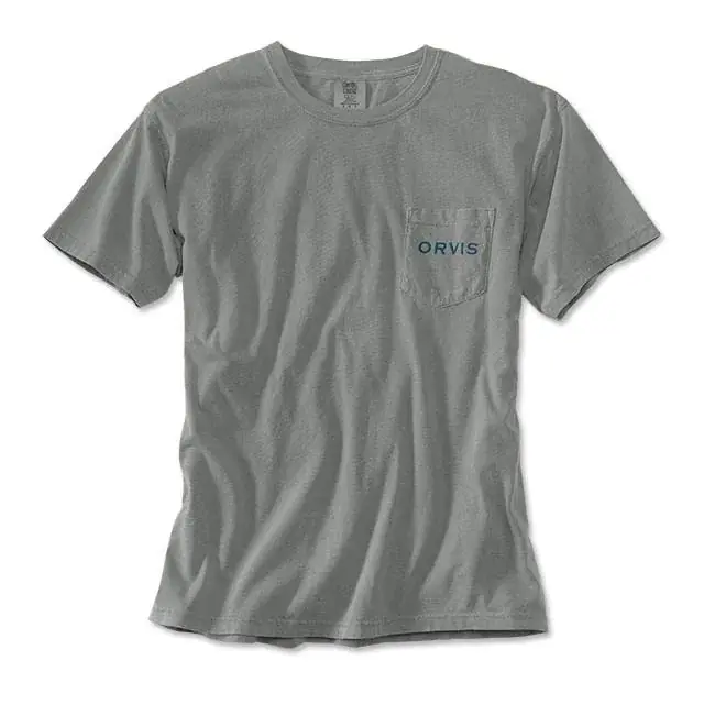 Pas Cher Orvis Red Fish Stamp Short-Sleeved Pocket – T-shirt