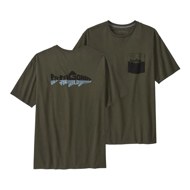 Patagonia M‘s Wild Waterline Pocket Responsibili-Tee – T-shirt Vente Flash