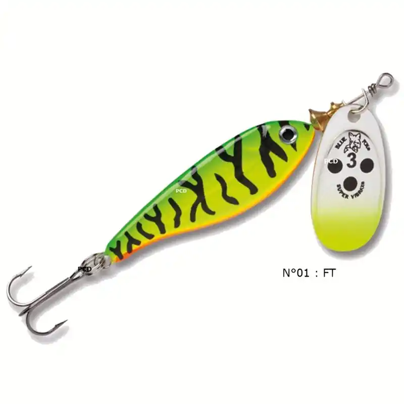 Retour Gratuit Cuiller Tournante Blue Fox Vibrax Minnow Super 18g Taille 4