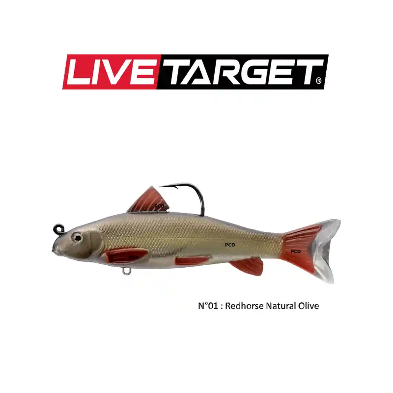 Offre Limitée LEURRES SOUPLES LIVE TARGET SWIMBAIT HOTU 12CM