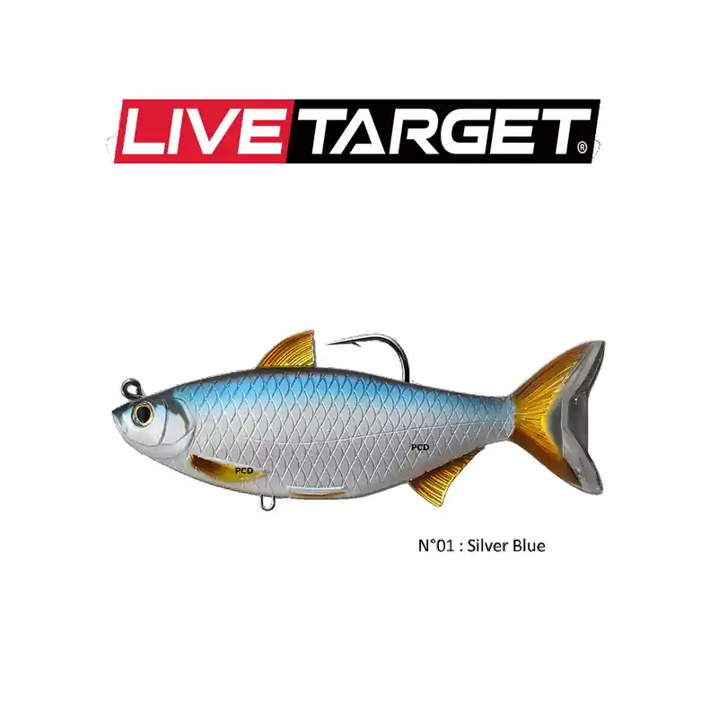 Prix Promo LEURRES SOUPLES LIVE TARGET SWIMBAIT GOLDEN SHINER 14CM