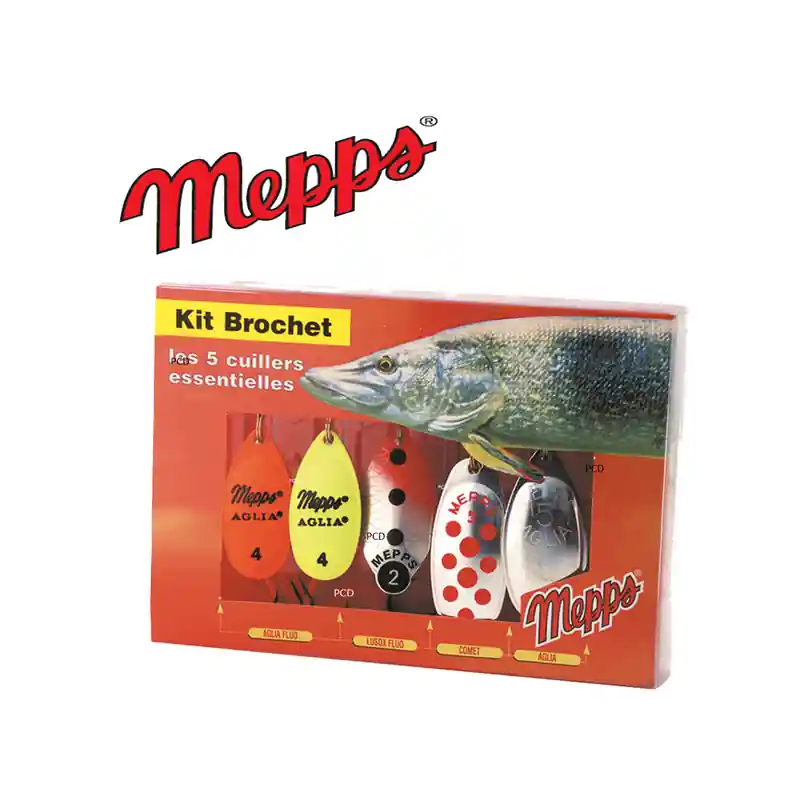 KIT BROCHET MEPPS 5 CUILLERS Soldes