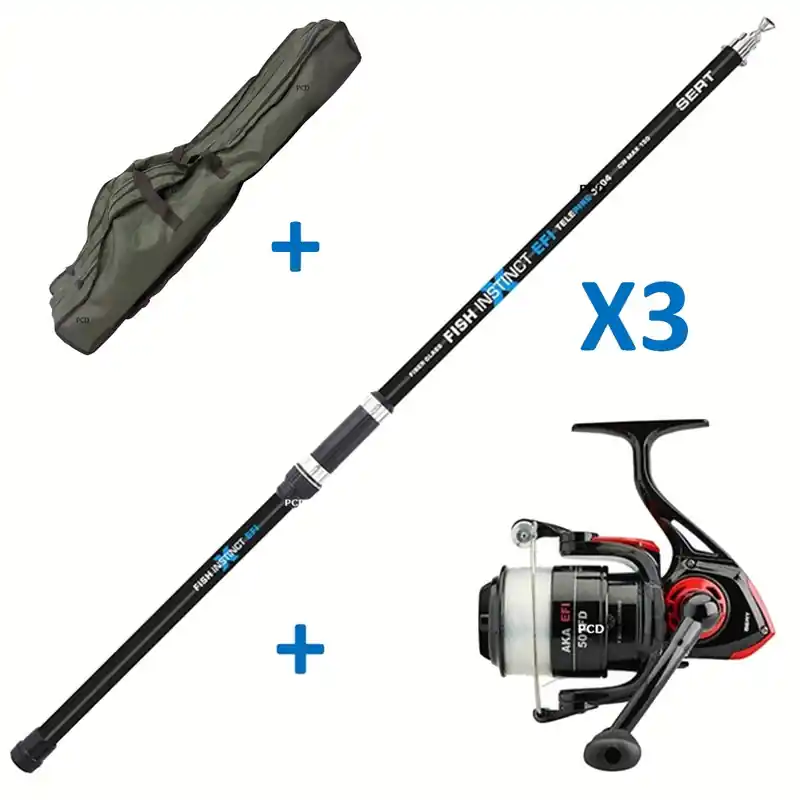 Pack Complet Pêche Au Posé 3 Ensembles FW20 Télépike Blue 3M50 FD Et Fourreau Bon Plan