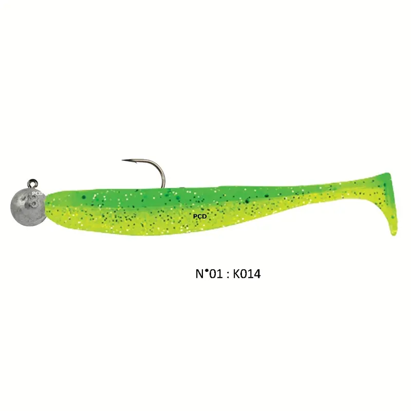 Leurre Souple Monté Swimy Round Jighead Pompei Shad 12,5cm 12G A l‘Unité Dernière Chance