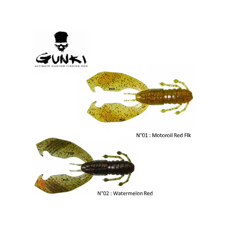 Satisfait Ou Remboursé LEURRES SOUPLES GUNKI BOOGIE CRAW 7.5CM PAR 10