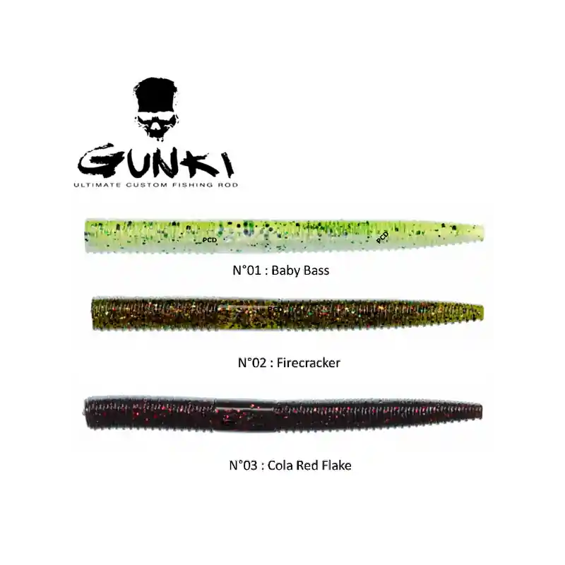 Commande En Gros LEURRES SOUPLES GUNKI SKIP WORM 10CM PAR 8