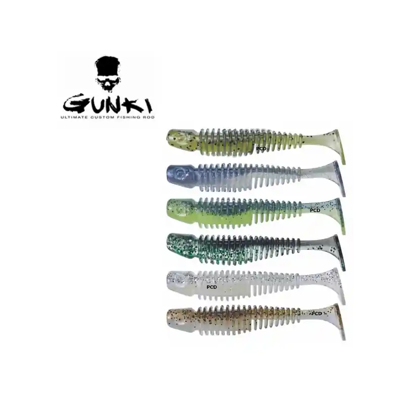 Super Prix Box Leurres Souples Gunki Tipsy SXL Clear Water 10CM Par 60