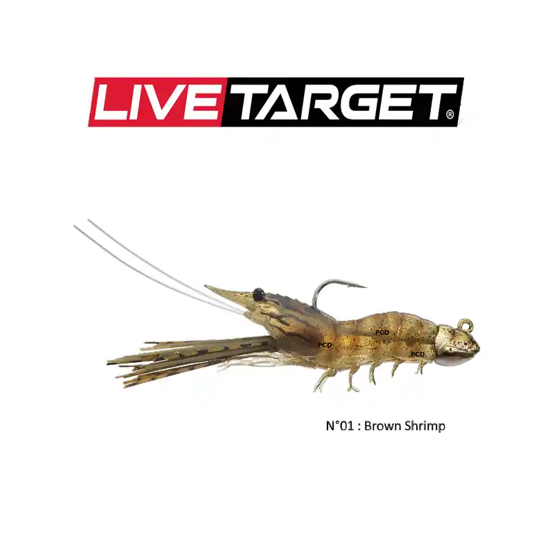 Prix Cassé LEURRES SOUPLES LIVE TARGET FLEEING SHRIMP 8.5CM
