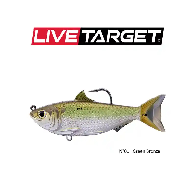 Commande En Gros LEURRES SOUPLES LIVE TARGET THREADFIN SHAD 11.5CM