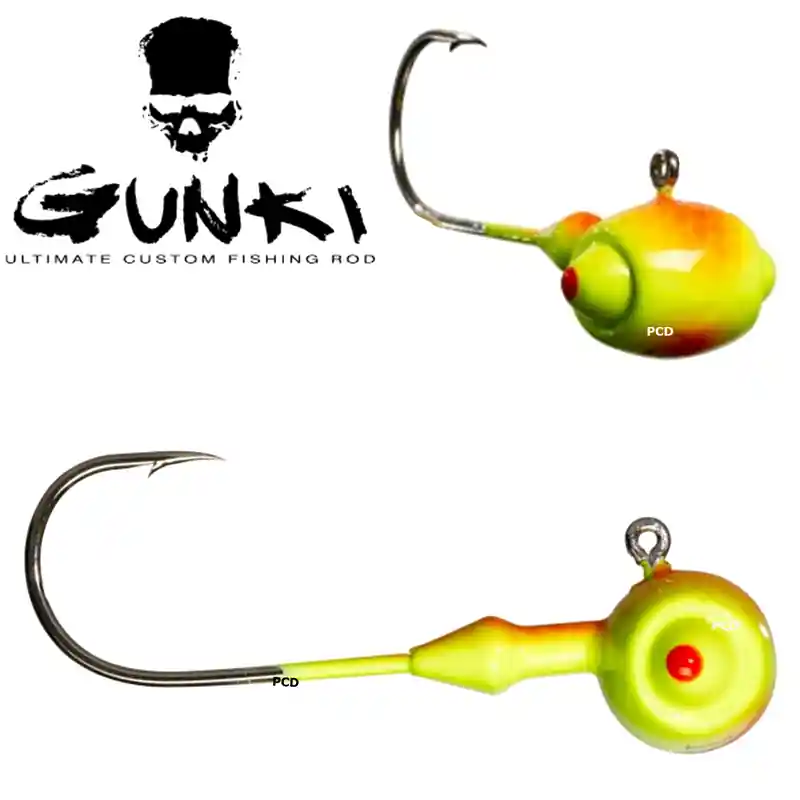 Expédié Aujourd&rsquo;hui TETES PLOMBEES GUNKI G‘FOOT ORANGE FLUO YELLOW PAR 3