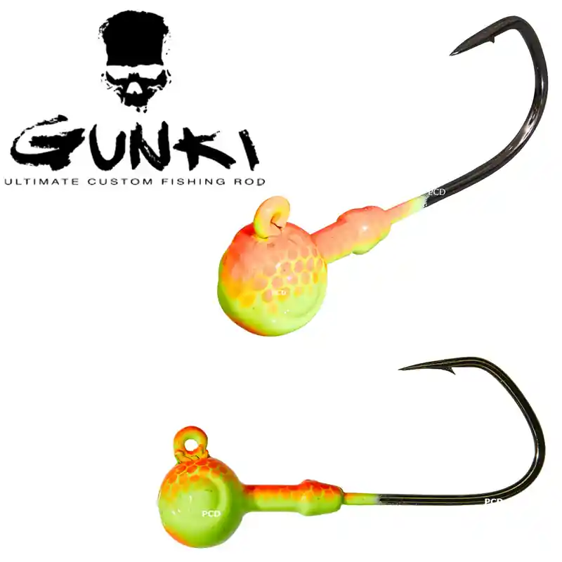 TETES PLOMBEES GUNKI G‘ROUND PIKE ADDICT SHORT-S ORANGE FLUO YELLOW PAR 3 Vente Flash