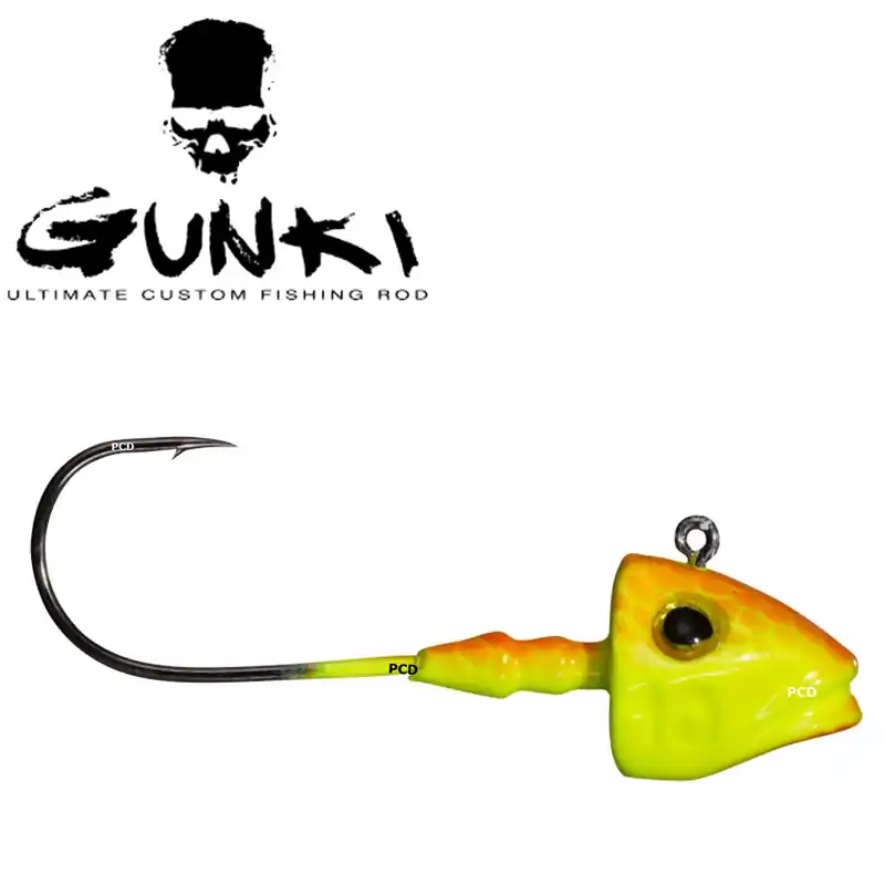 TETES PLOMBEES GUNKI G‘FISH ORANGE FLUO YELLOW PAR 3 Prix Bas