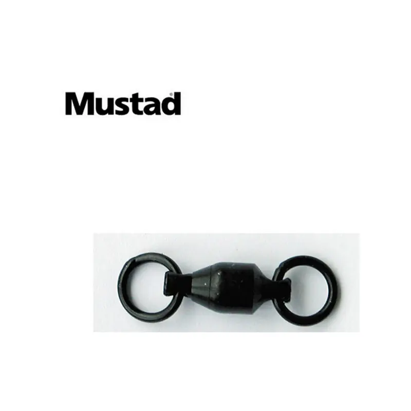 EMERILLONS MUSTAD A ROULEMENT A BILLES NOIR 2 ANNEAUX SOUDES Nouveauté