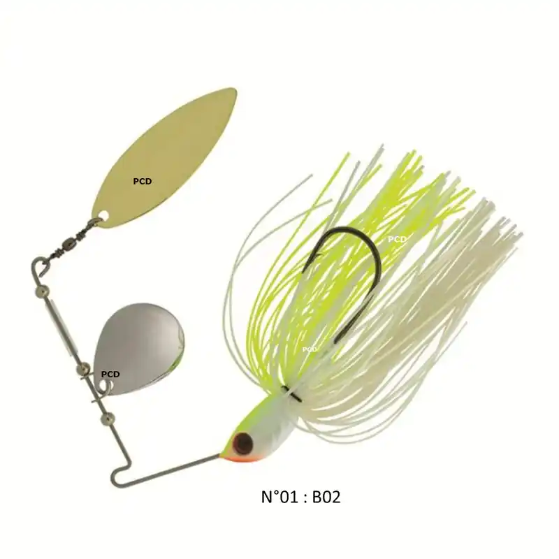 Offre Limitée Leurres Spinnerbait Swimy Double Palette 14G