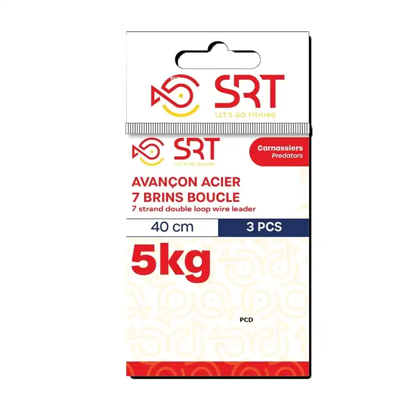 Jusqu&rsquo;à Épuisement Des Stocks Bas de Ligne Acier Srt 7 Brins 2 Boucles 40cm Par 2