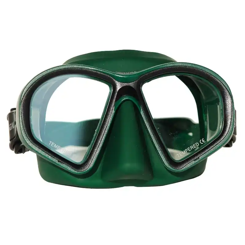 Promotion Saisonnière Masque de chasse sous marine en apnée Sigalsub Mate Green antireflet