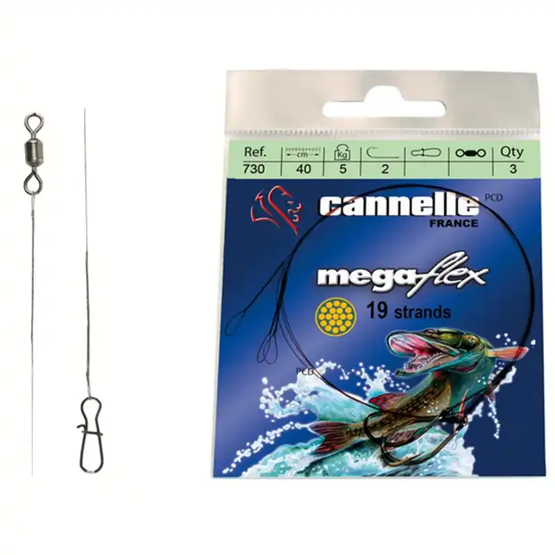 Bas De Ligne Acier VMC Mégaflex C738D 31cm Par 3 Vente Directe