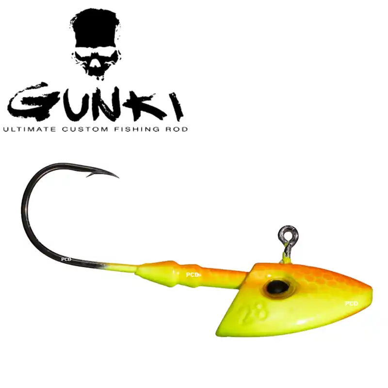 TETES PLOMBEES GUNKI G‘VERTI ORANGE FLUO YELLOW PAR 3 Offre Spéciale