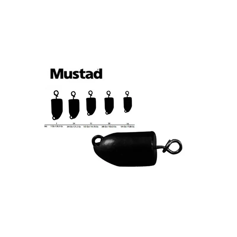 Solde LEST MUSTAD FASTACH WORM WEIGHT PAR 2