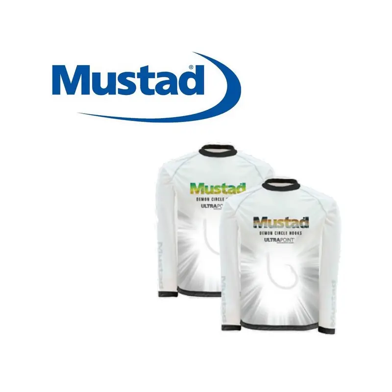 Achat Immédiat TEE SHIRT MUSTAD BLANC VERT MANCHES LONGUES