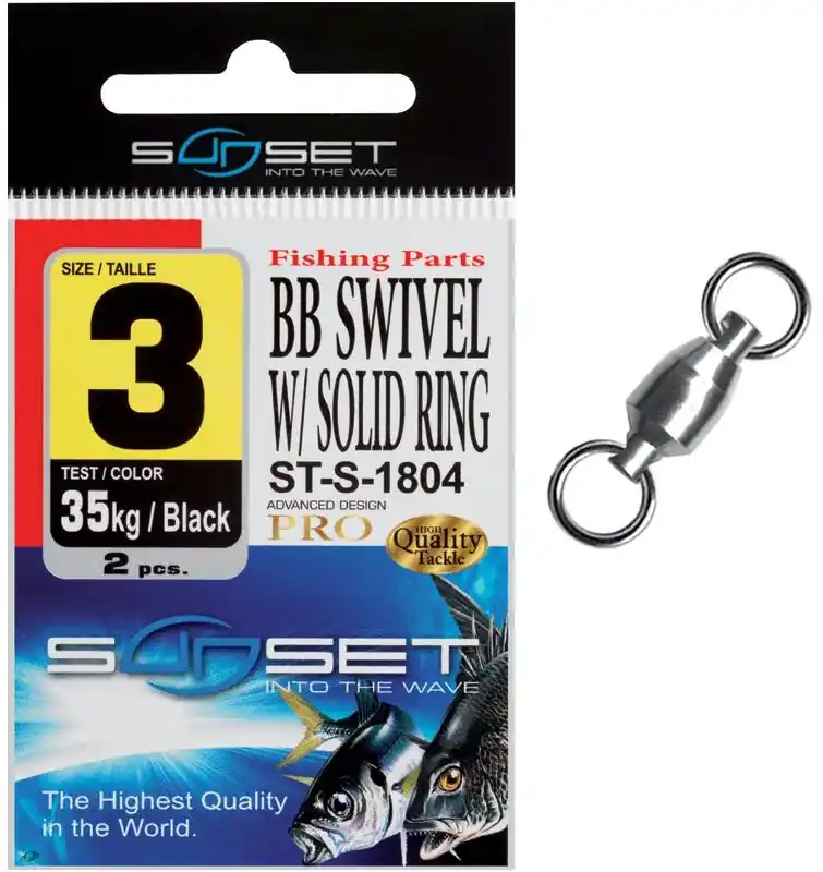 Emerillon Sunset BB Swivel Solid Ring ST-S-1804 Satisfait Ou Remboursé