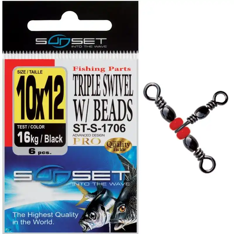 Top Vente Emerillon Triple Sunset Rotatif Rolling w/beads ST-S-1706