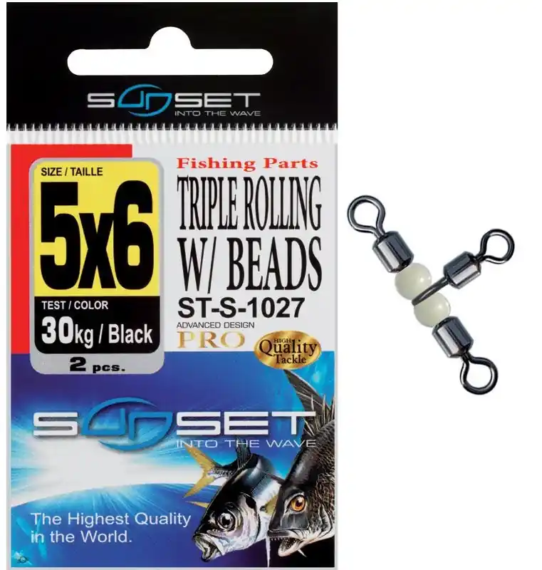 Emerillon Triple Sunset Rotatif Rolling w/beads ST-S-1027 Solde