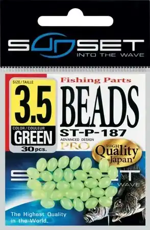 Promotion Saisonnière Perles Ovales Dures Sunset Beads Green ST-P-187 N°1