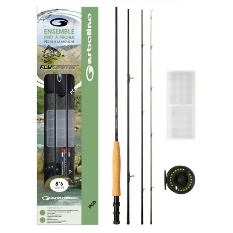 Commander Maintenant Ensemble Mouche Complet Garbolino Flycaster 9 Pieds