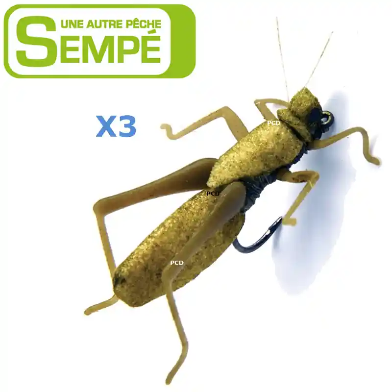 Commander Maintenant MOUCHE SEMPE NYMPHE SAUTERELLE VERTE NON LESTEE H10 PAR 3