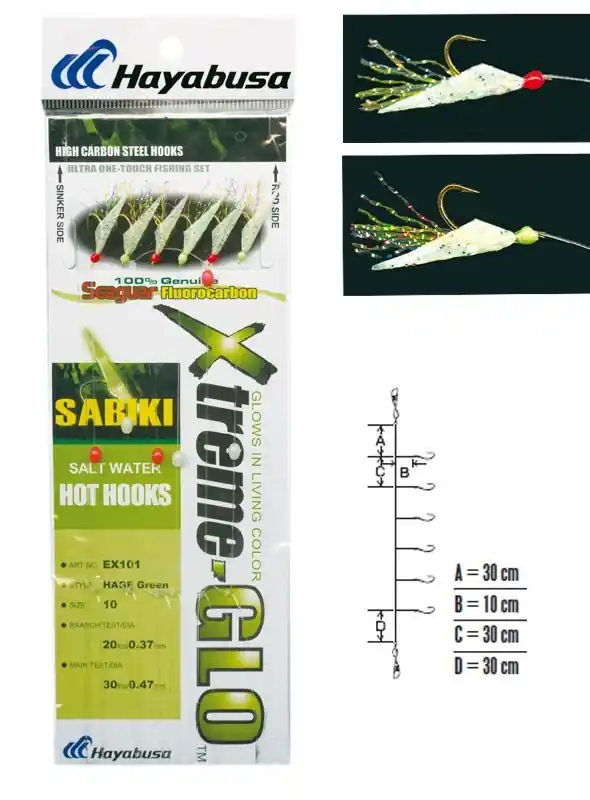 Authentique Bas de ligne Hayabusa Sabiki EX101 – n°12