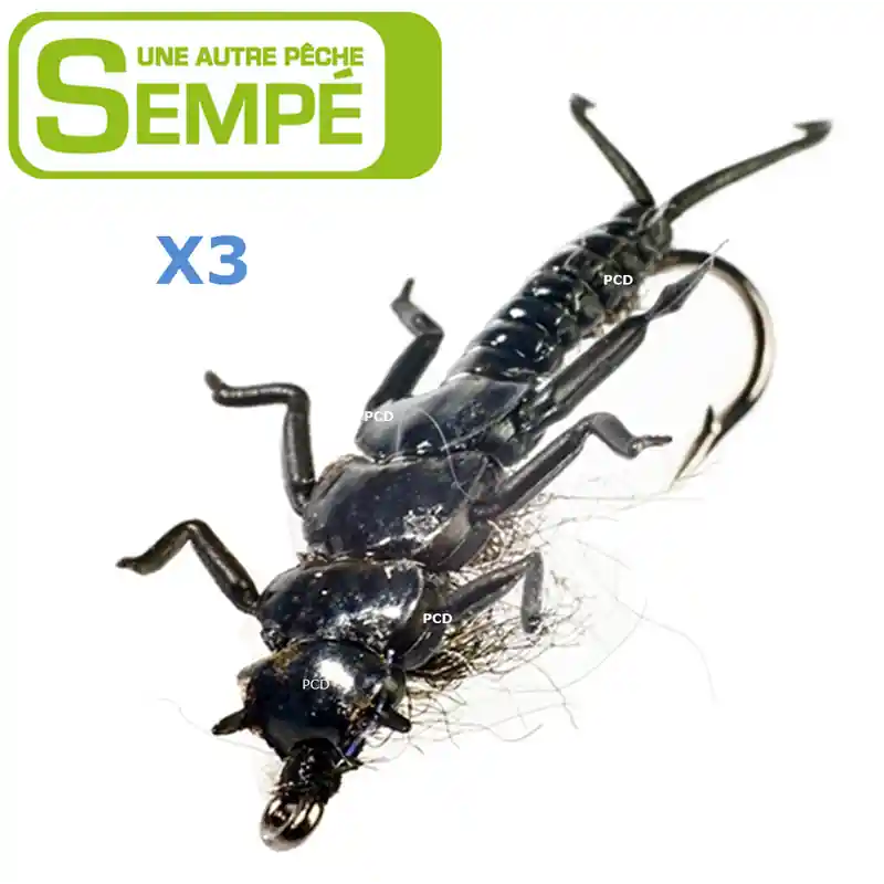 MOUCHE SEMPE NYMPHE PATRAQUE NOIRE NON LESTEE H10 PAR 3 Prix Bas
