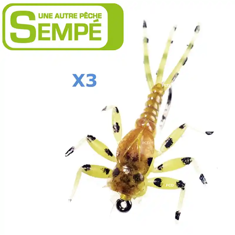 Retour Gratuit MOUCHE SEMPE NYMPHE DE MAI YELLOW NON LESTEE H10 PAR 3