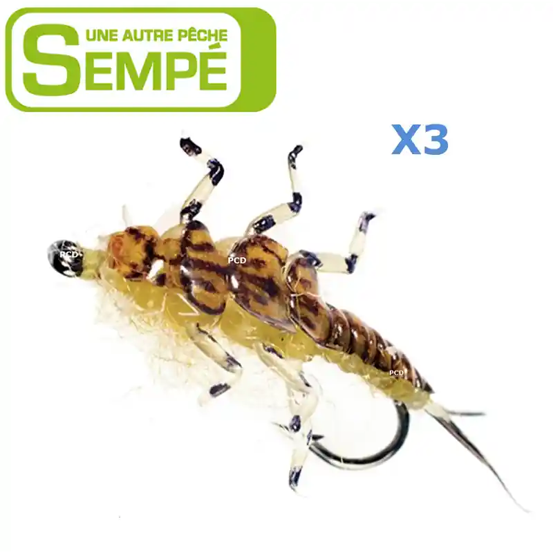 MOUCHE SEMPE NYMPHE PATRAQUE MARRON NON LESTEE H10 PAR 3 Offre Limitée