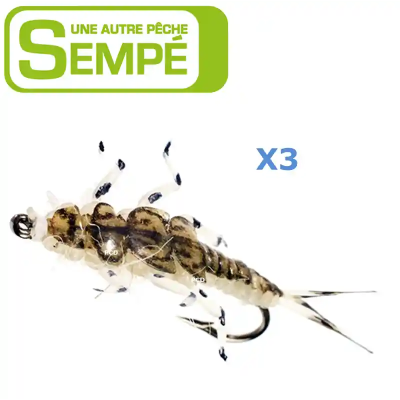 Solde MOUCHE SEMPE NYMPHE PATRAQUE OLIVE NON LESTEE H10 PAR 3
