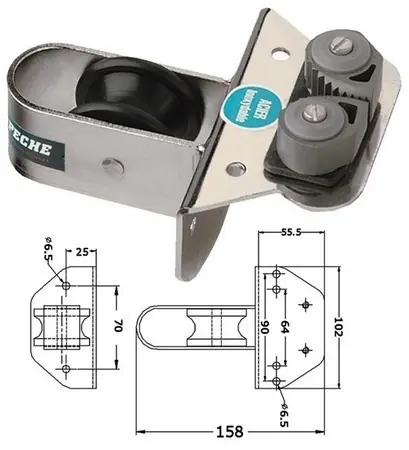 Expédition Rapide Taquet Coinceur Pike‘N Bass Court Avce Poulie – Inox
