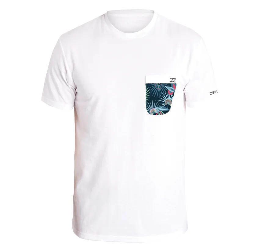 T-Shirt Billabong Homme Team Pocket manches courtes – White – 2018 Retour Gratuit