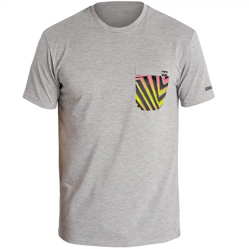 T-Shirt Billabong Homme Team Pocket manches courtes – Grey – M Jusqu&rsquo;à Épuisement Des Stocks